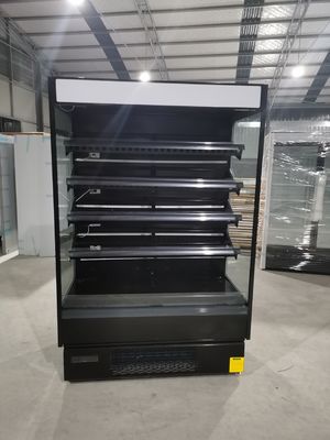 Grocery Store Beverage Dairy Upright Display Fridge With LED Lighting