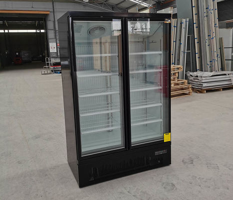 810L Upright Glass Door Vertical Display Showcase Freezer Air Cooling