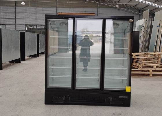 3 Glass Doors 1260L Commercial Upright Freezer With SECOP Compressor