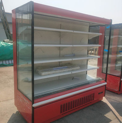 Auto Defrost 2 Metre Open Air Wall Chiller Upright Supermarket