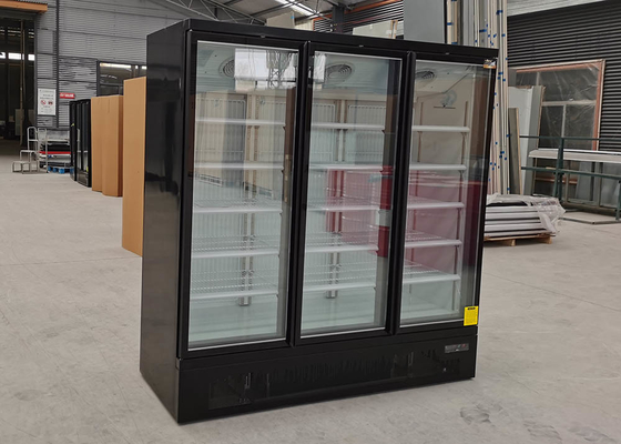 3 Door 1260L Upright Display Freezer Electric Heating with SECOP Compressor