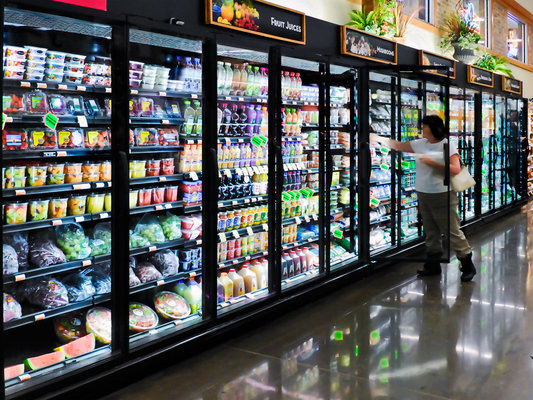 Anti Fog Multideck Glass Door Display Fridge Frost Free