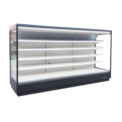 Commercial Supermarket Refrigerated Showcase with Brilliant LED Lights for Each Shelf & Top for Fruits and Vegetables