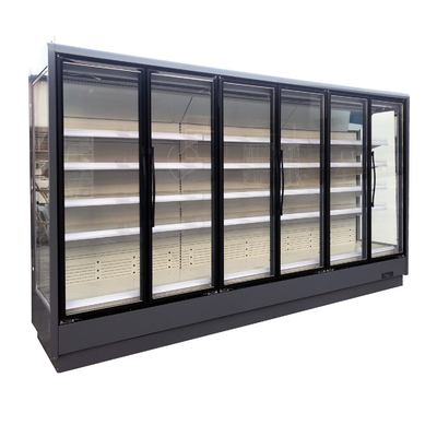 Commercial Display Cooler Multideck With Transparent Glass Endpanels