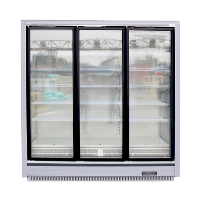 Energy-Saving Multideck Refrigerated Showcase for Supermarket with 5 Layers Adjustable Wire Shelving for Frozen Foods