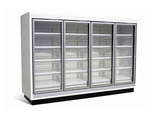 Supermarket Upright Display Cooler with Inner Vertical LED Lights for Ice Cream