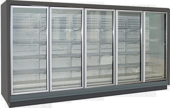 Commercial Upright Fronted Multideck Fridge with Solid Endpanels for Supermarket Frozen Foods Display