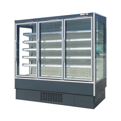 Vertical LED Lights Grab And Go Display Cooler Multideck For Meat