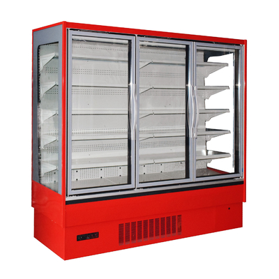 Commercial Upright Fronted Multideck Fridge with Inner Vertical LED Lights for Supermarket Frozen Foods Display