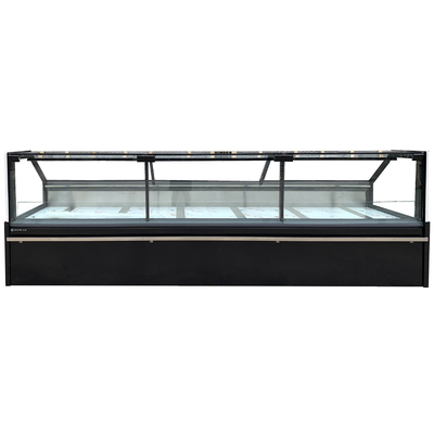 Pork Burgers Refrigerated Showcase With Inner Top LED Lights Customized